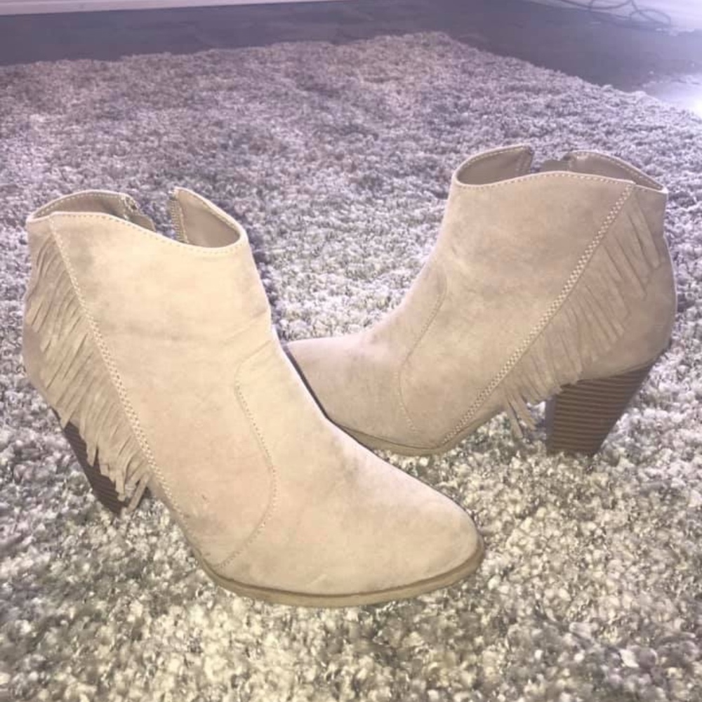 Bamboo Fringe Booties